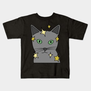 Russian Blue Cat Kids T-Shirt